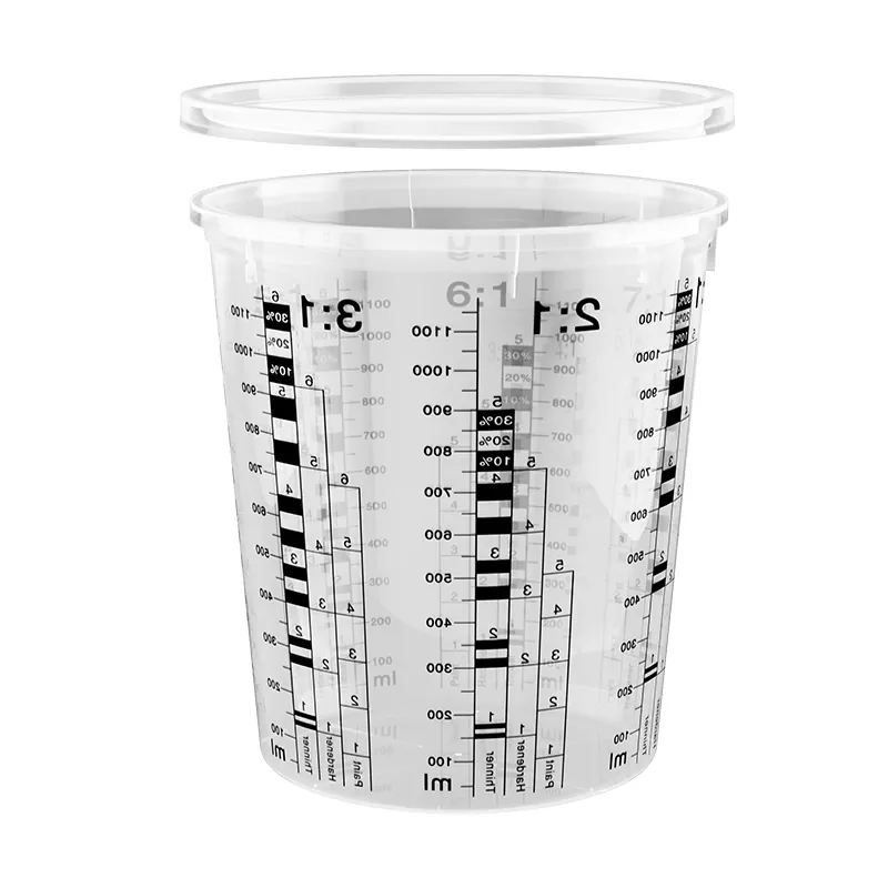 1370 ml pp tasse de mélange de peinture automobile avec couvercle