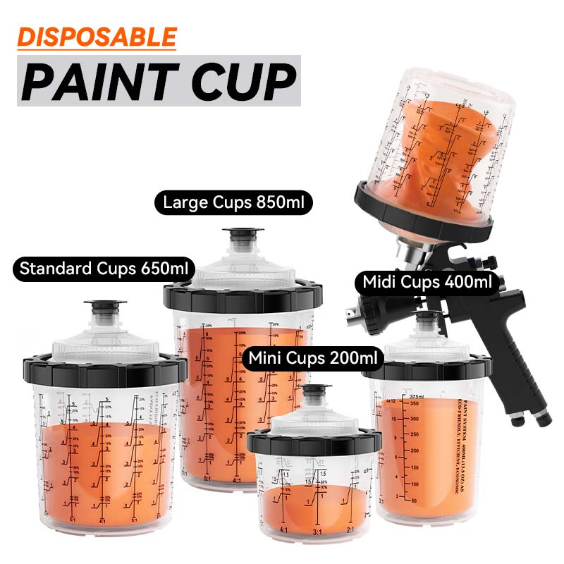 Réduisez considérablement le temps de nettoyage et l'efficacité de la double pulvérisation: comment un système de tasse de peinture jetable met-il fin aux heures de travail perdues?