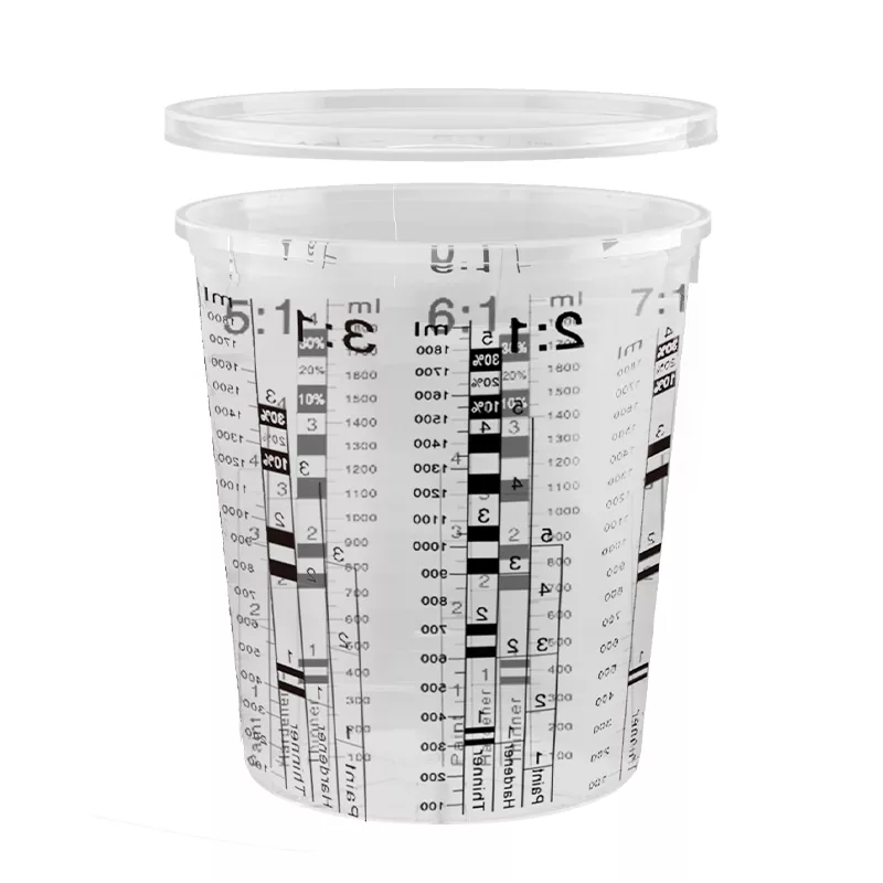 2250 ml pp tasse de mélange de peinture automobile avec couvercle