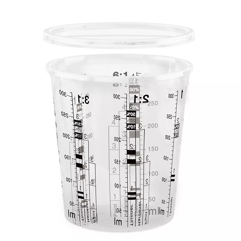 385 ml PP Tasse de mélange de peinture automobile avec couvercle