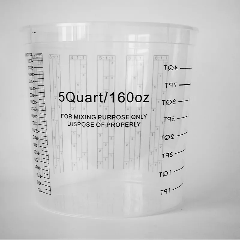 5000 ml pp tasse de mélange de peinture automobile avec couvercle
