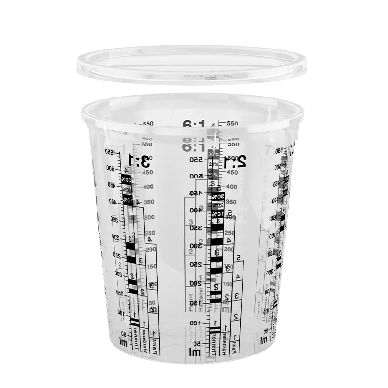 680 ml pp tasse de mélange de peinture automobile avec couvercle